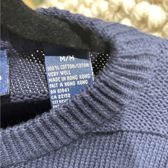 PIVOT RULES Vintage Navy Crewneck Golf Clubs Putters Cotton Sweater Men’s Medium - Picture 5 of 5